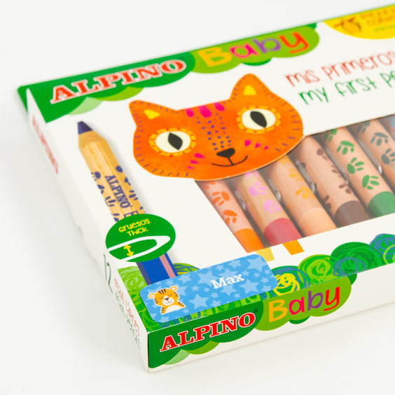 Etui 12 crayons de couleur - Alpino Baby