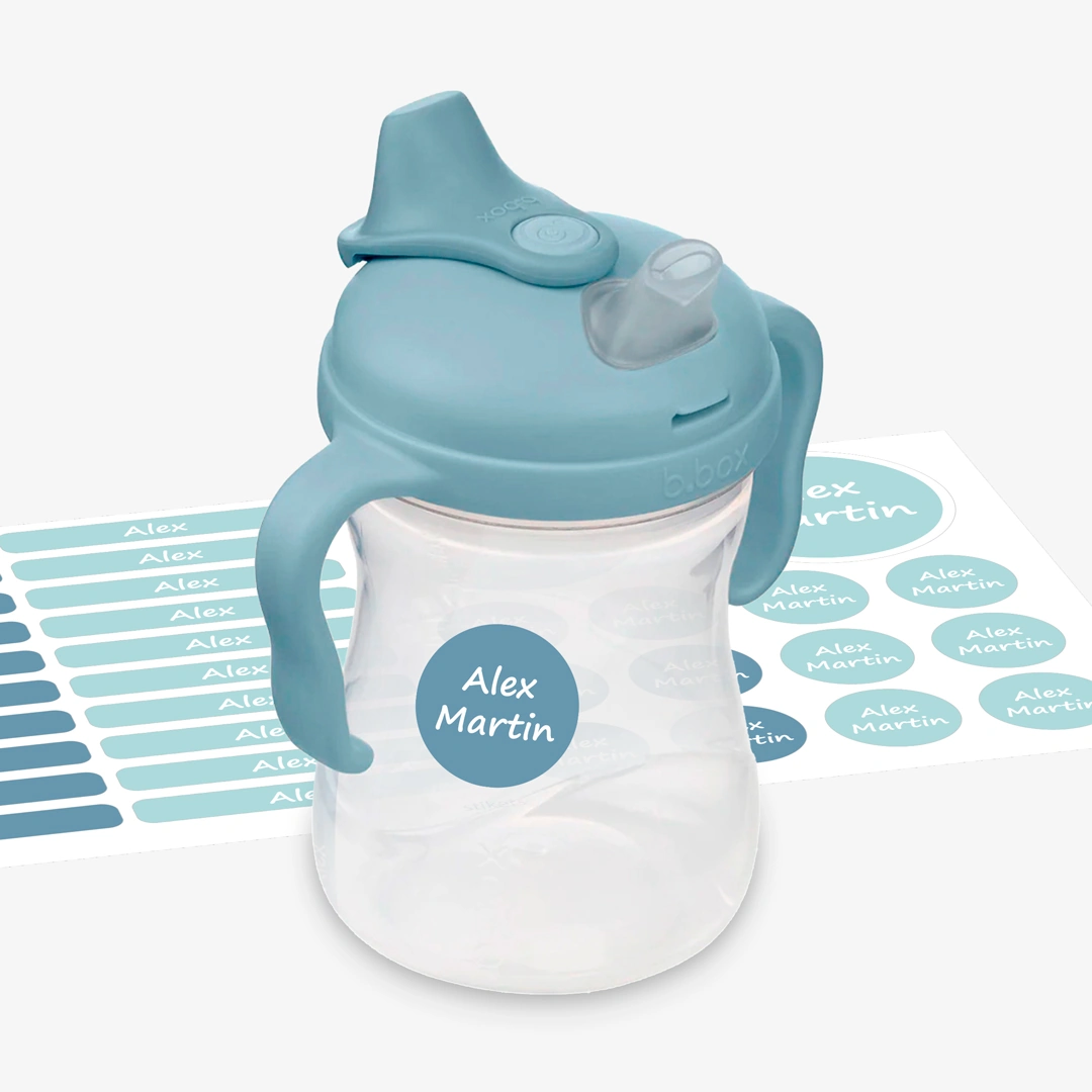 Tazza e bicchiere 3 in 1 per bambini B.BOX azzurro personalizzata