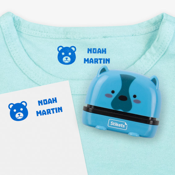 Sello personalizado infantil perro para marcar ropa y objetos 