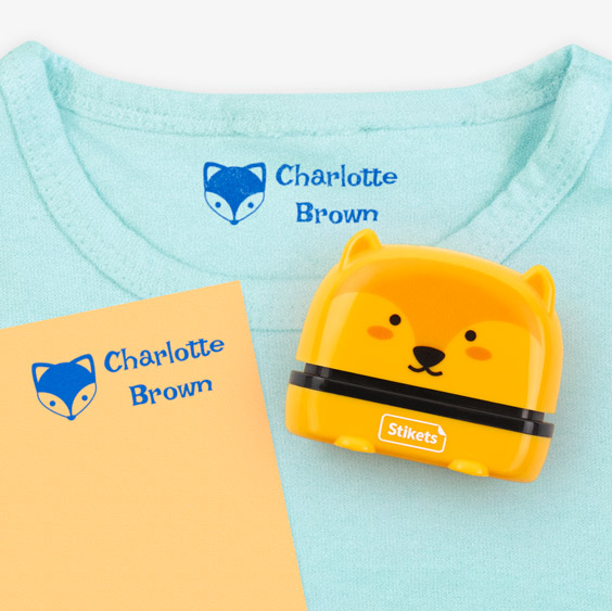 Fox custom kids' stamp for marking clothes and objects