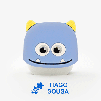 Carimbo personalizado para crianças de um monstro para marcar roupas e objetos