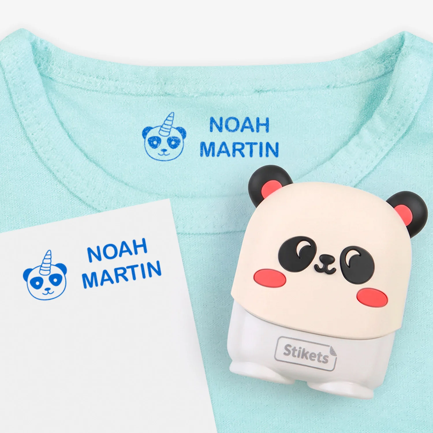 Segell personalitzat infantil panda per marcar roba i objectes Segell personalitzat infantil panda per marcar roba i objectes