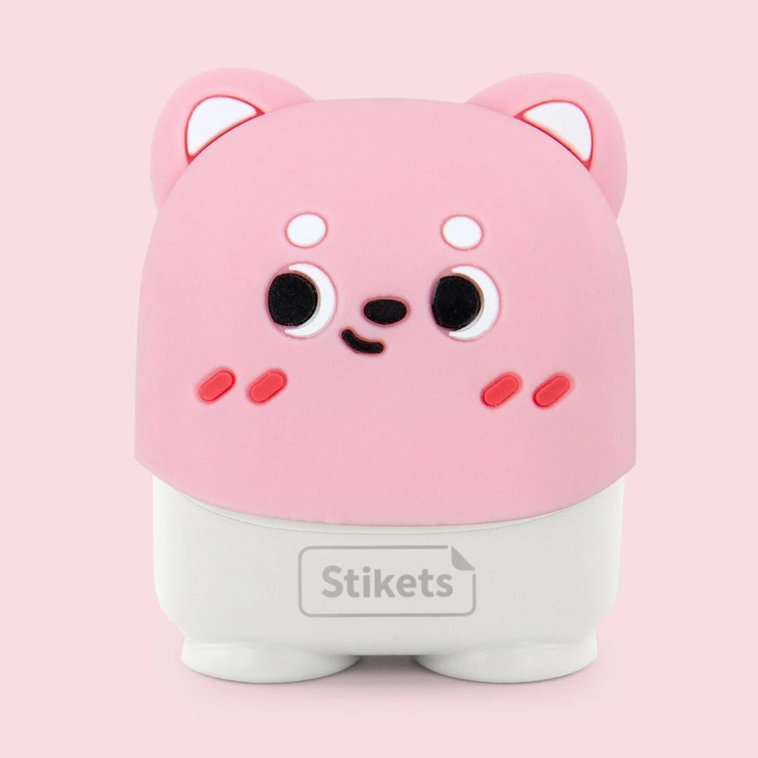 Personalisierter Kinderstempel Rosa Bär – für Kleidung & mehr