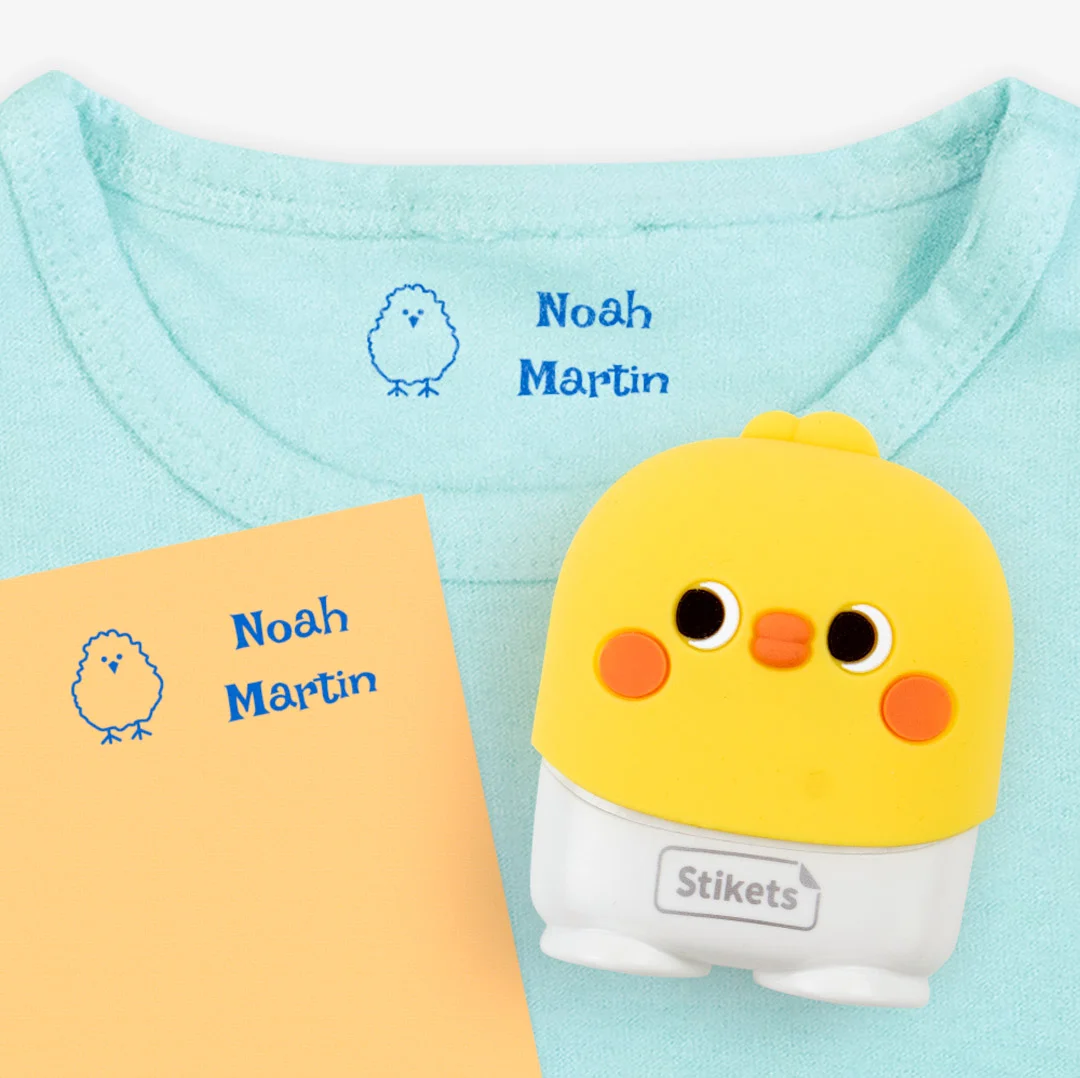 Segell personalitzat infantil pollet per marcar roba i objectes