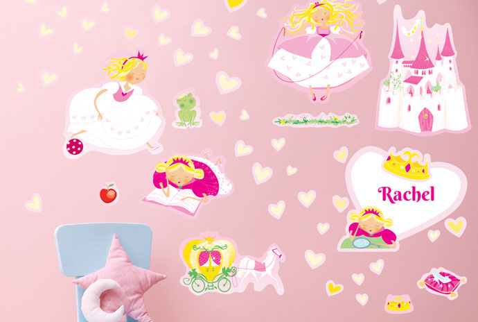 Princesses and castle wall stickers Princesses and castle wall stickers