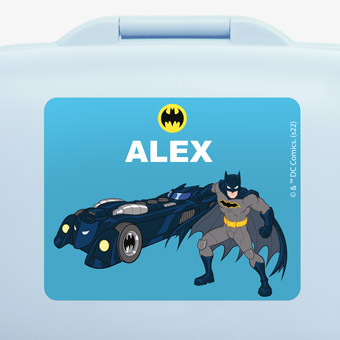 Etiketten für Flaschen und Lunchboxen mit Batman