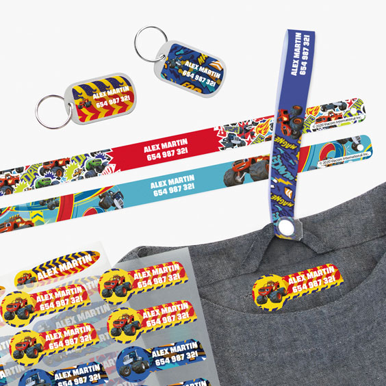 Blaze Hanging Loops, Iron-On Labels and Tags for Backpacks