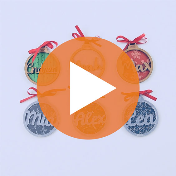 Personalized Christmas Baubles with Colored Background