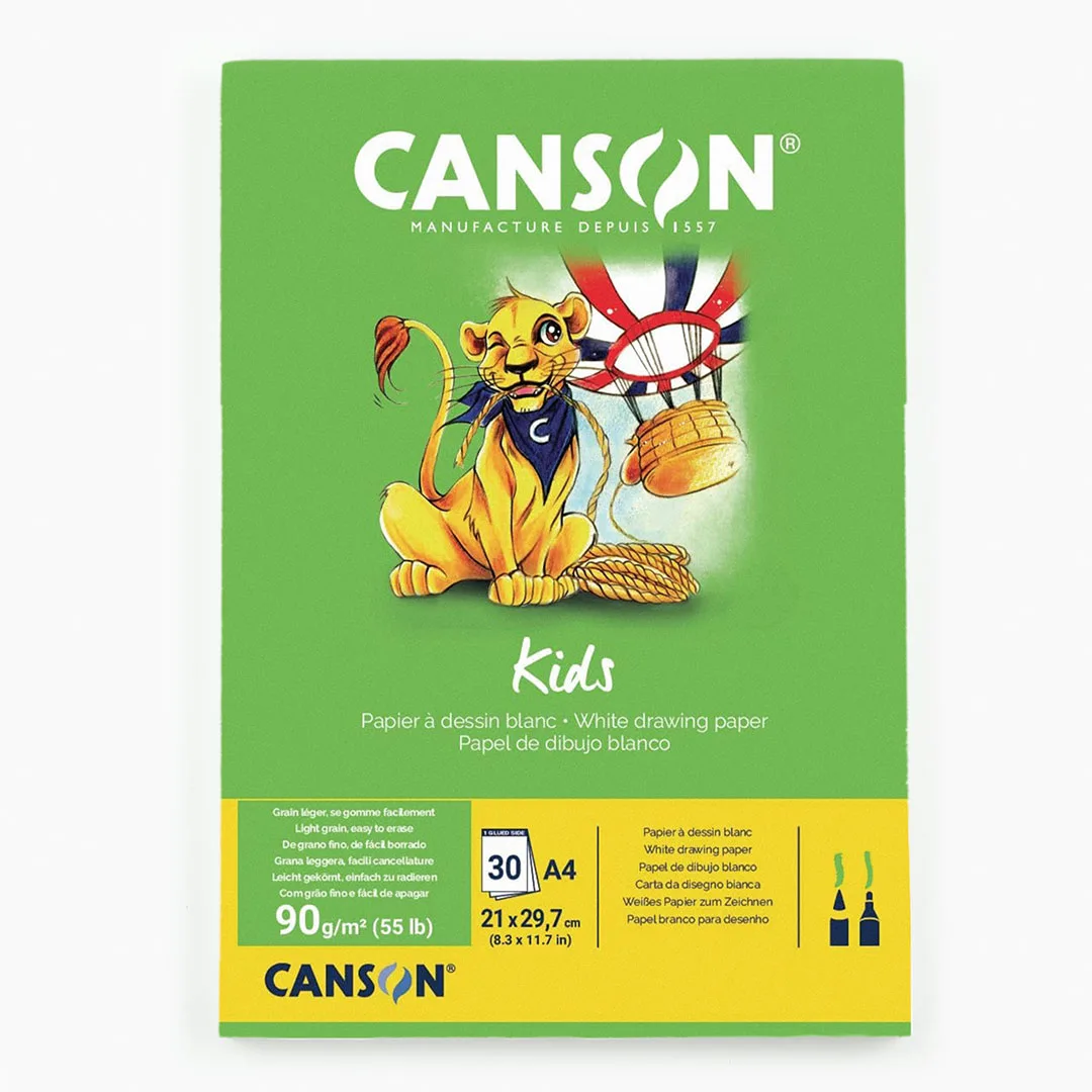 Papel de dibujo blanco Canson Kids 