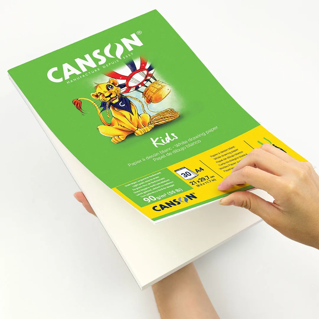 Papel de dibujo blanco Canson Kids 