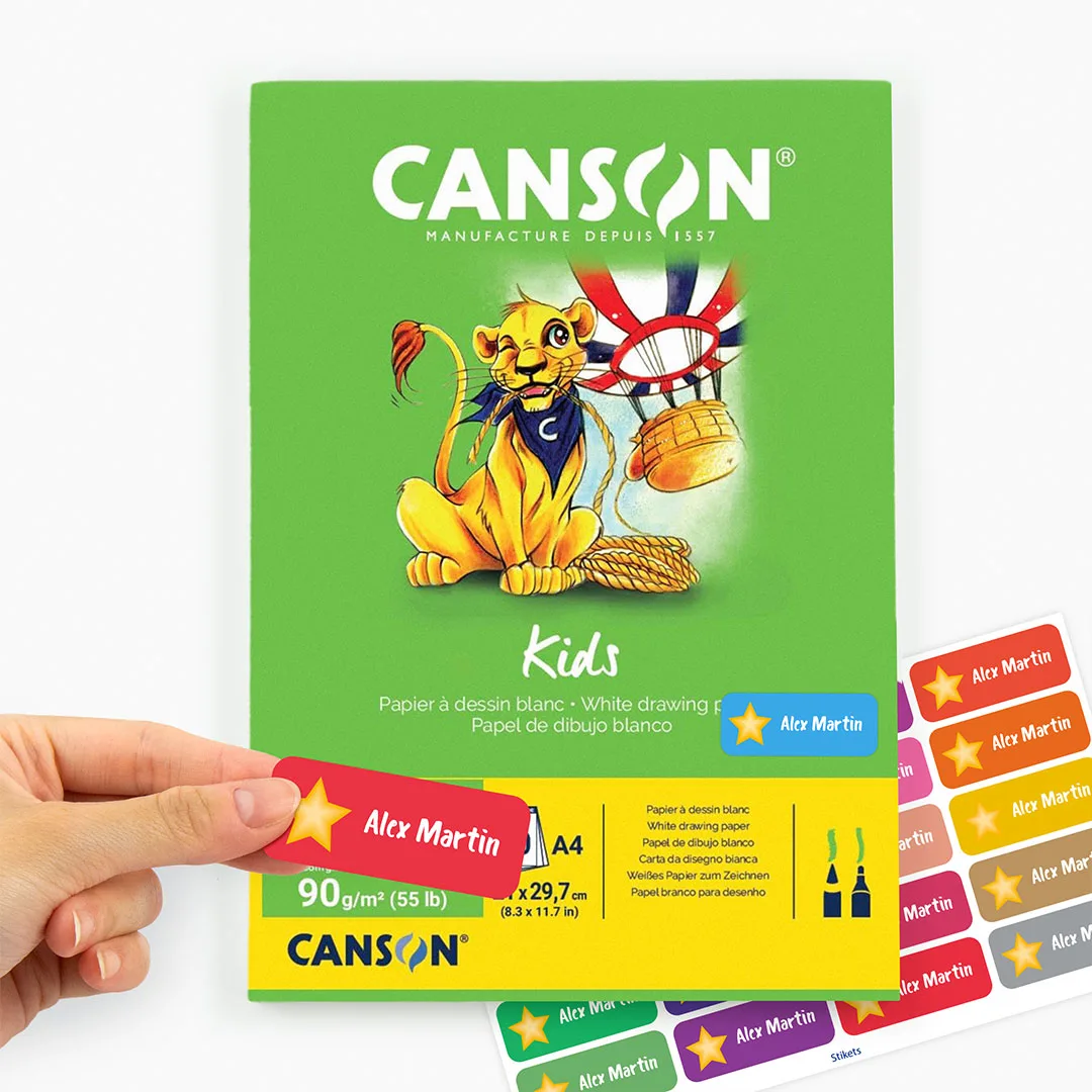 Papel de dibujo blanco Canson Kids 