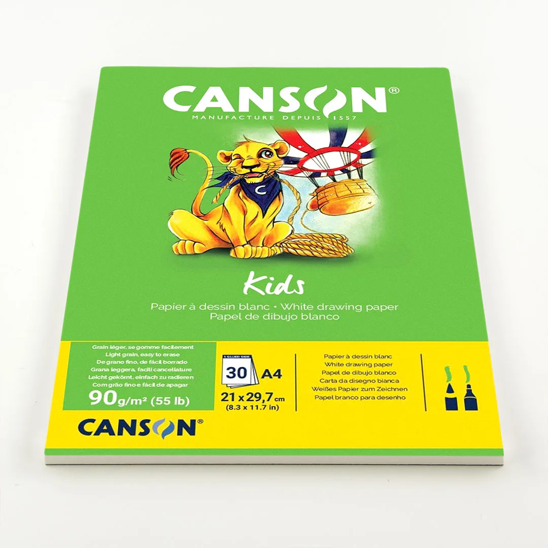Papel de dibujo blanco Canson Kids 