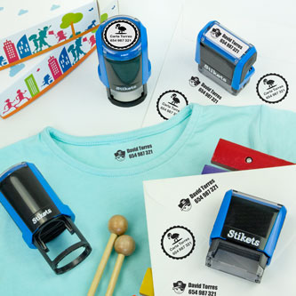 Name Stamps marking clothes and paper in seconds - Stikets