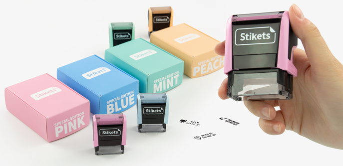 Name Stamps marking clothes and paper in seconds - Stikets