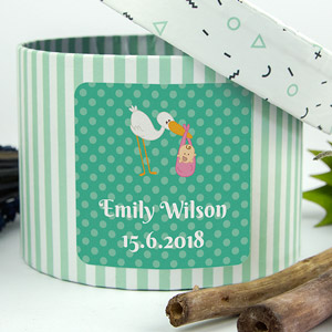 Square Baptism Favour Stickers