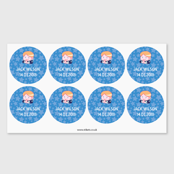 Round labels for 1st Communions
