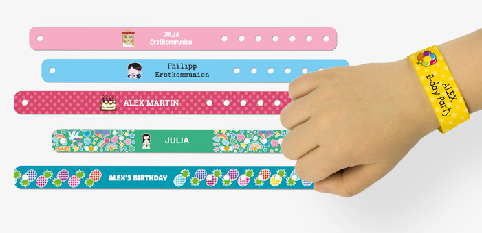 Armbänder für Kommunionen und Kinderfeste