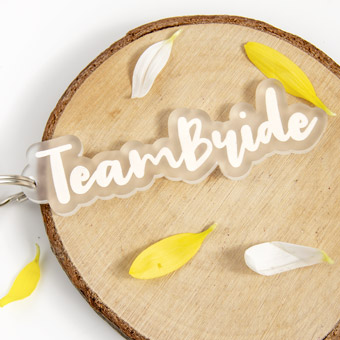 Personalised Acrylic Keyring with Names or Words