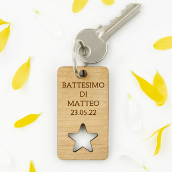 Portachiavi personalizzato in legno