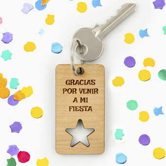 Llavero personalizado de madera
