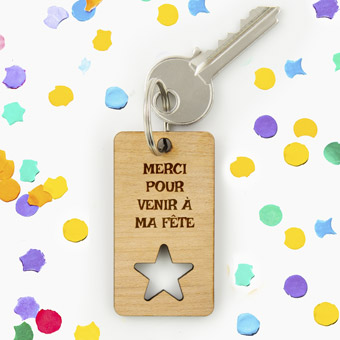 Porte-clés en bois personnalisé