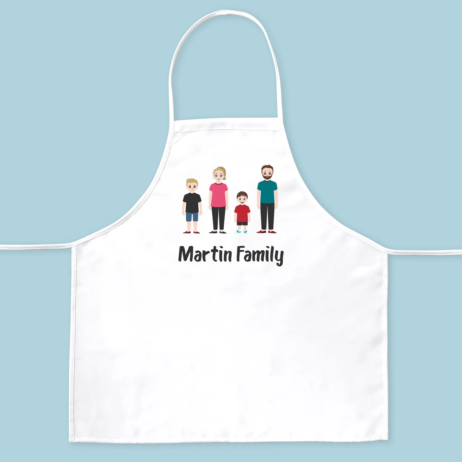Tablier de cuisine personnalisé pour enfants avec famille Twinies®