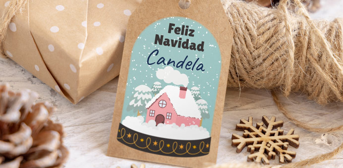 Etiquetas para regalos con motivos navideños