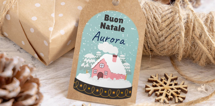 Adesivi per regali di Natale con motivi natalizi