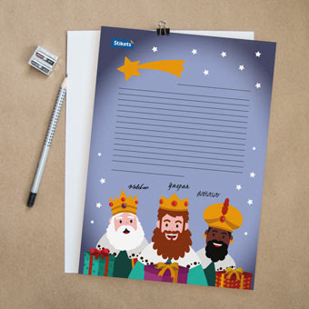 Carta de la noche de Reyes para escribir