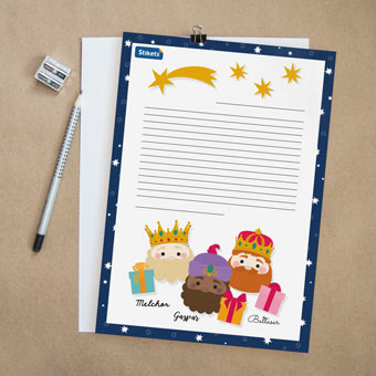 Carta de los Reyes de Oriente para escribir