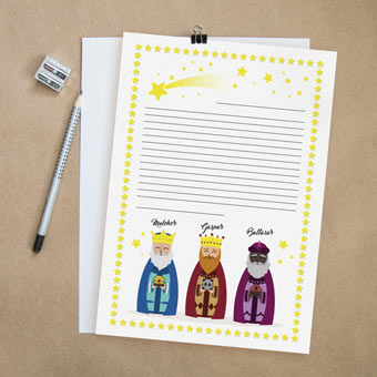 Carta de los Reyes Magos para escribir