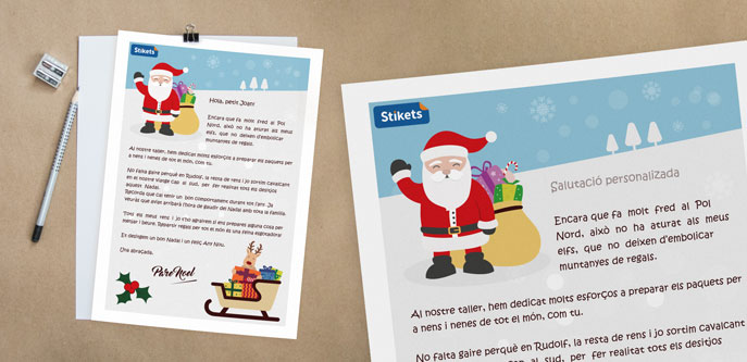 Carta del Pare Noel per escriure