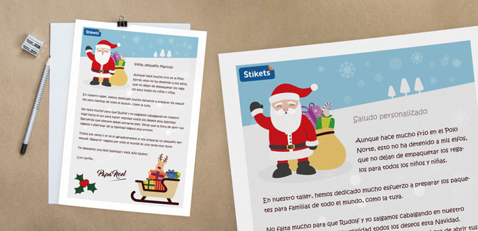 Carta de Papá Noel para escribir