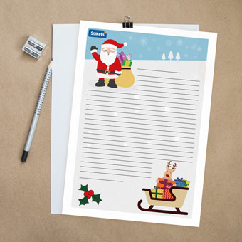 Carta de Papá Noel para escribir