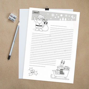 Carta del Pare Noel per escriure i pintar