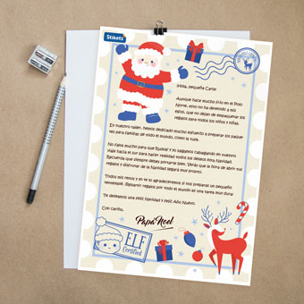 Carta postal de Papá Noel