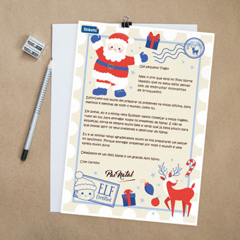 Carta postal para o Pai Natal