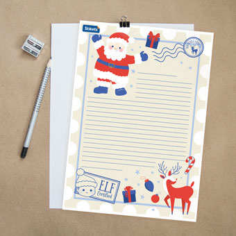 Carta postal del Pare Noel per escriure