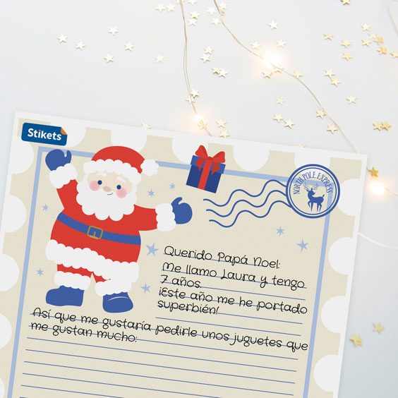 danés Dibuja una imagen tuberculosis Carta postal de Papá Noel para escribir - Stikets