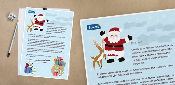 Brief vom Weihnachtsmann und seinen Elfen