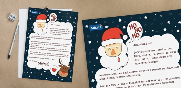 Carta del Pare Noel i Rudolf