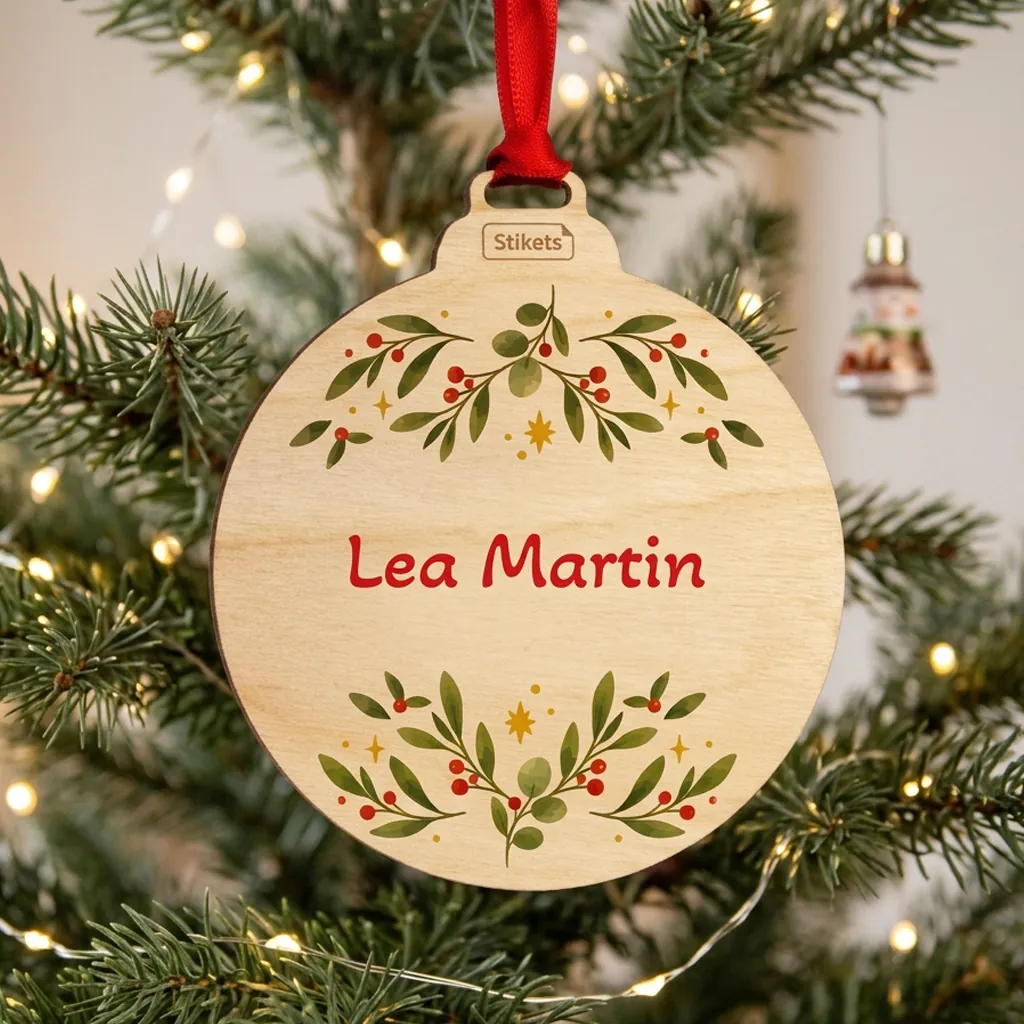 Personalized Colorful Wooden Christmas Ornaments Personalized Colorful Wooden Christmas Ornaments
