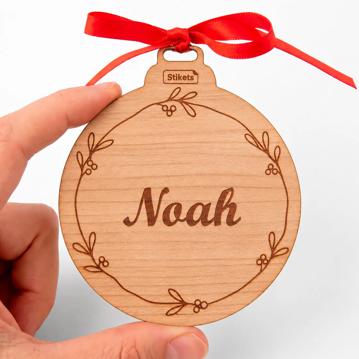 Custom Engraved Wooden Christmas Decorations 