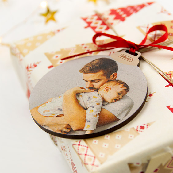 Personalized wooden Christmas Ornament with Photo