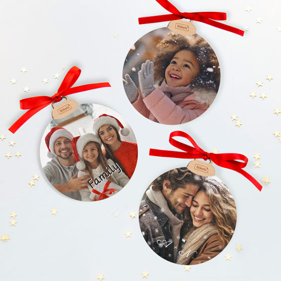 Personalized wooden Christmas Ornament with Photo