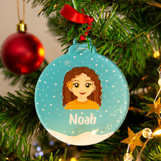 Bola de Natal personalizada com um ícone