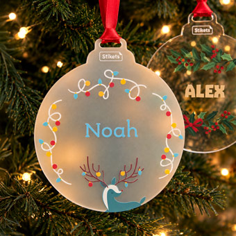 Personalized Acrylic Christmas Baubles