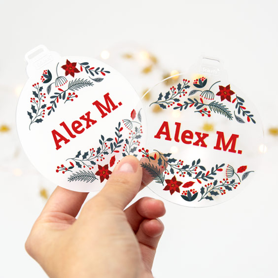 Bolas de Navidad personalizadas de metacrilato en colores