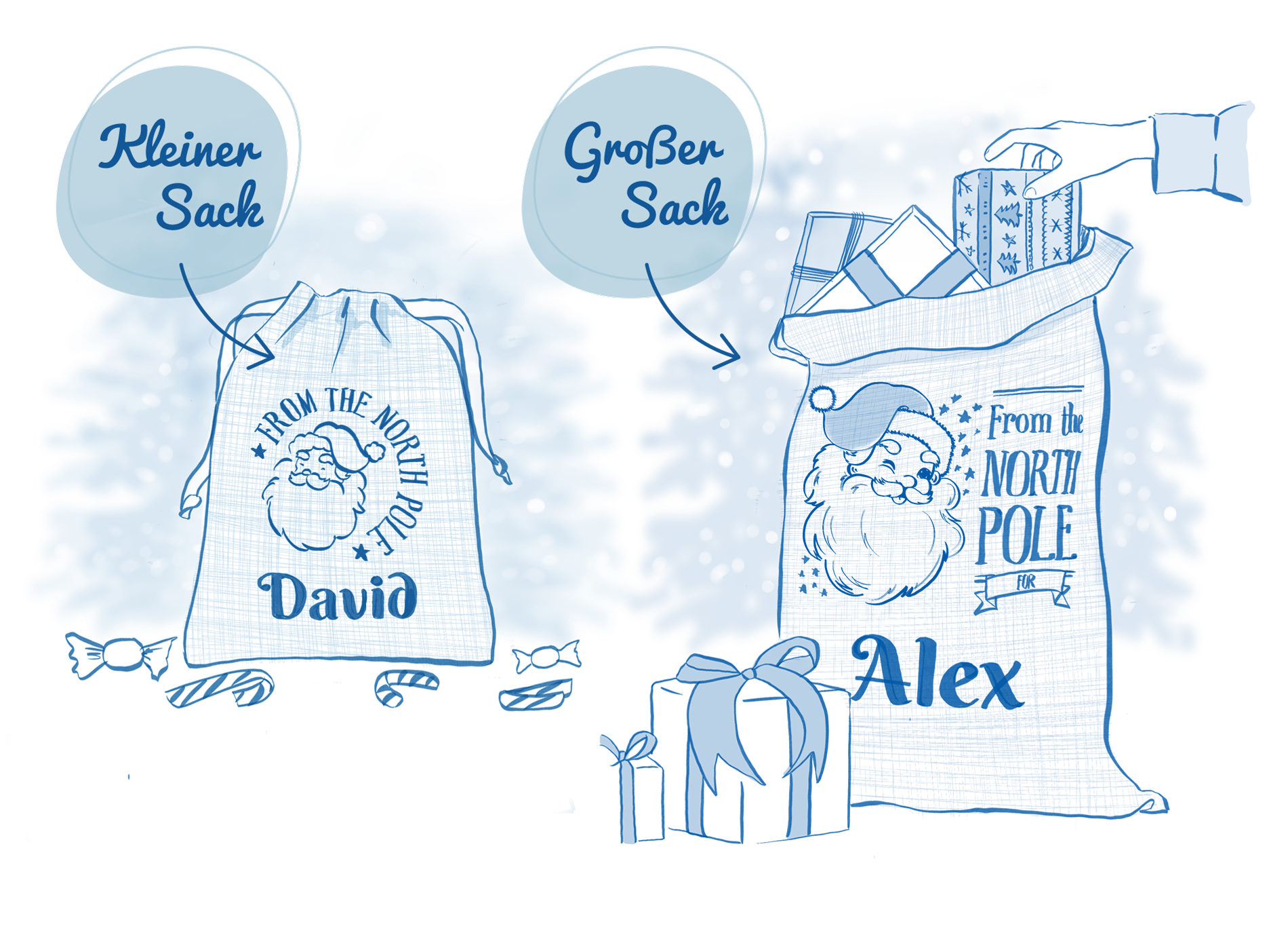 profunditat_Machen Sie Weihnachten zu etwas ganz Besonderem mit einem Geschenk- oder Leckereien-Sack