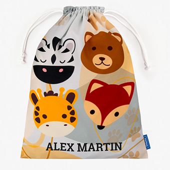 Little Animals Personalised Change of Clothing Bag